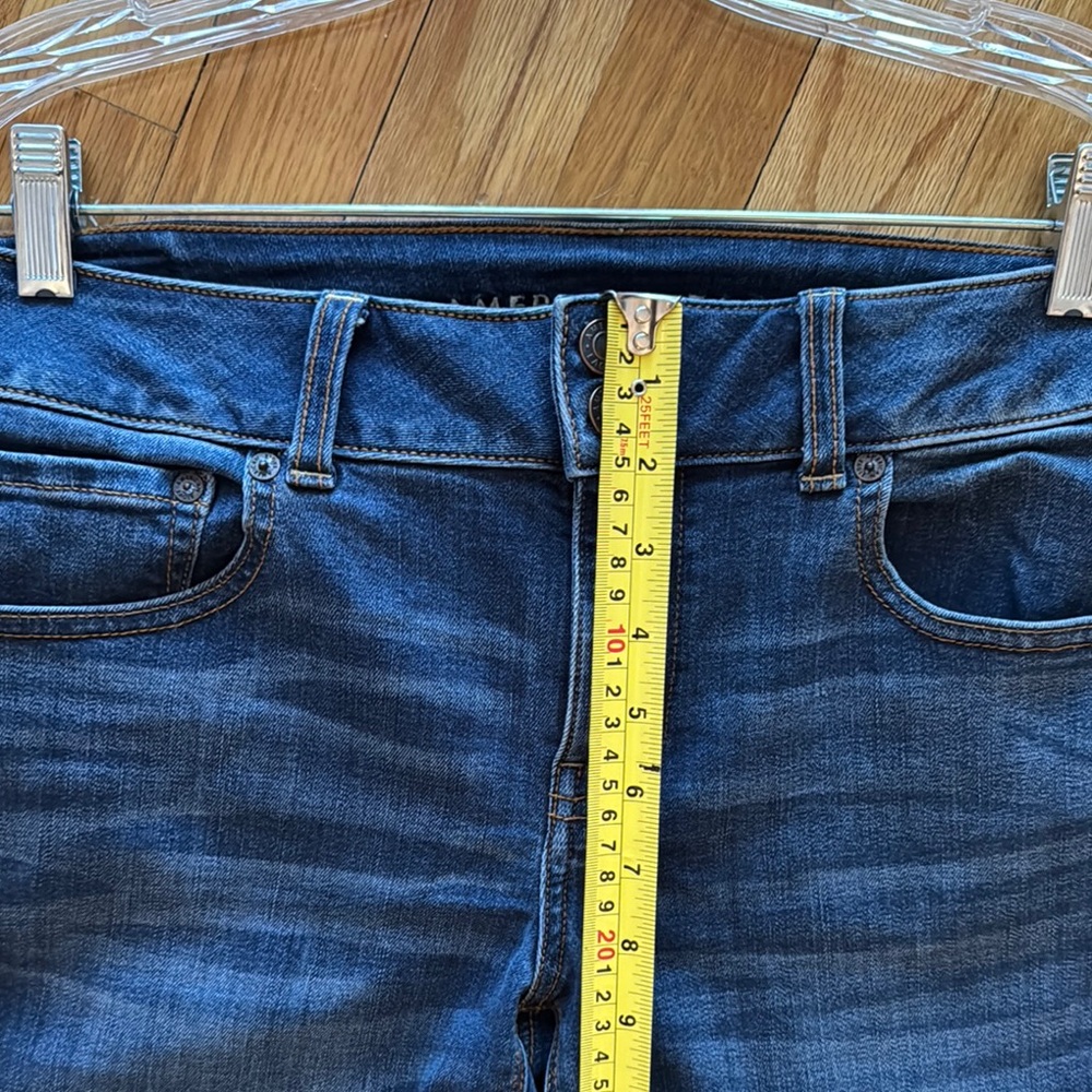 American Eagle Outfitters Artist’s Flare Women's Blue denim jean sz 10 XL - Picture 11 of 14